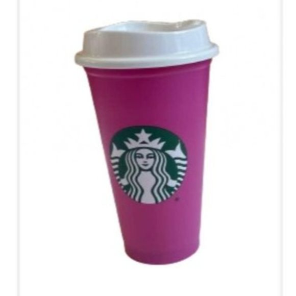 Starbucks 16oz Pink Color Changing Reusable Cup with Lid - Picture 1 of 2